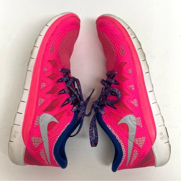 Nike Free 5.0 pink running shoes sneakers 5.5 youth - Picture 5 of 9